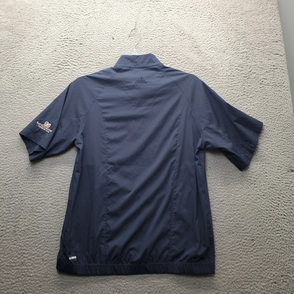 Adidas Battleground Country Club Golf Jacket Mens Small Navy Climaproof 1/4 Zip
